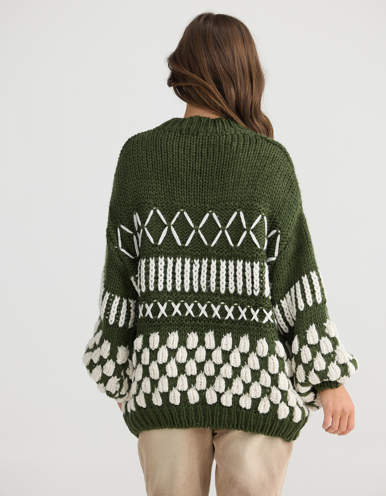 Colorado Knit-Khaki/Off White