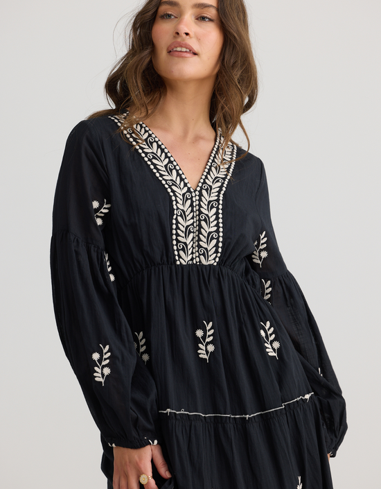 Vadella Dress-Black/Off White