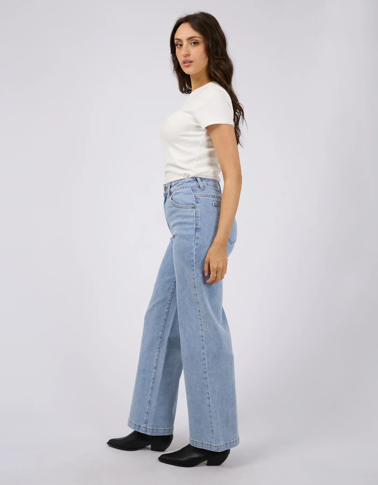 Jacqui Wide Leg Jean-Light Blue