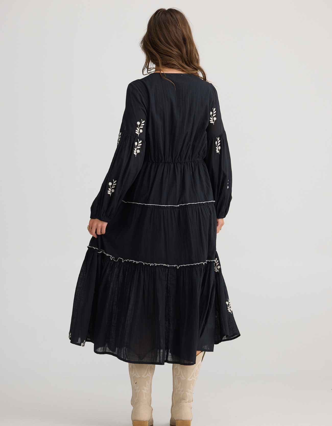 Vadella Dress-Black/Off White