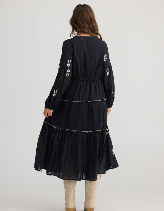 Vadella Dress-Black/Off White