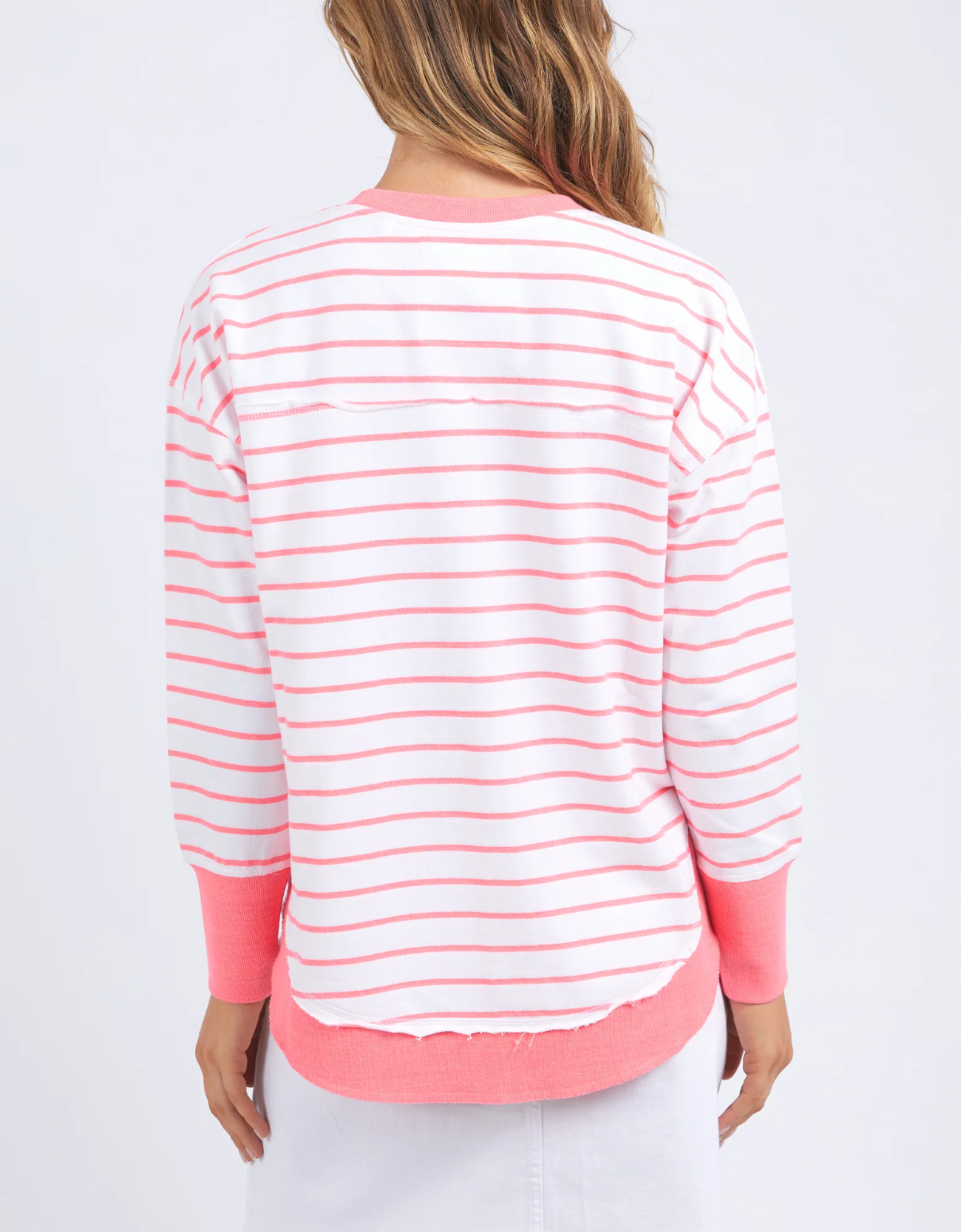 Simplified Stripe Crew - Neon Pink