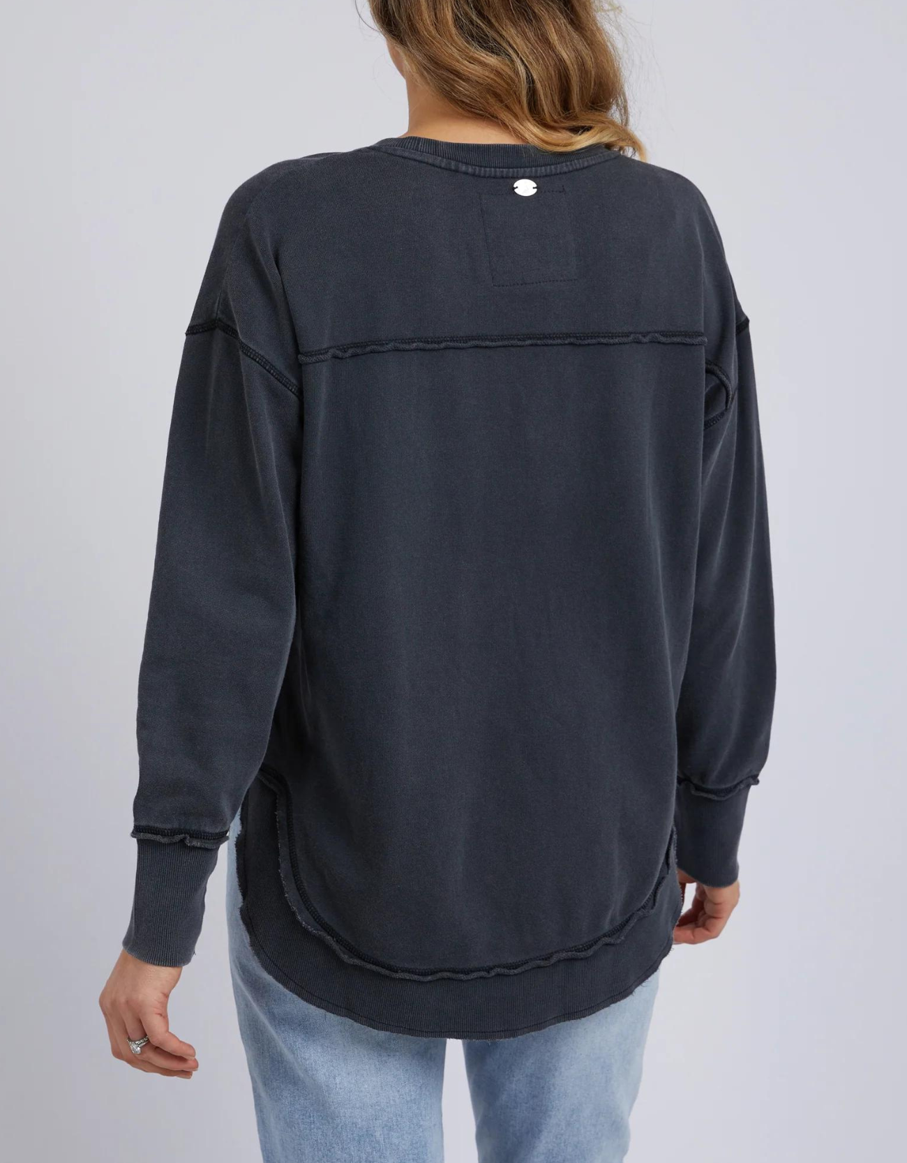Washed Simplified Crew-Washed Black