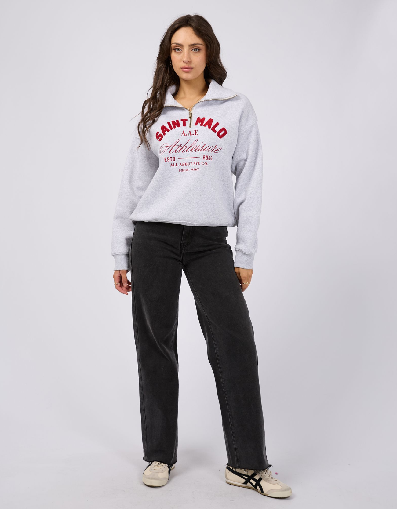 Saint Malo Zip Sweater - Snow Marle