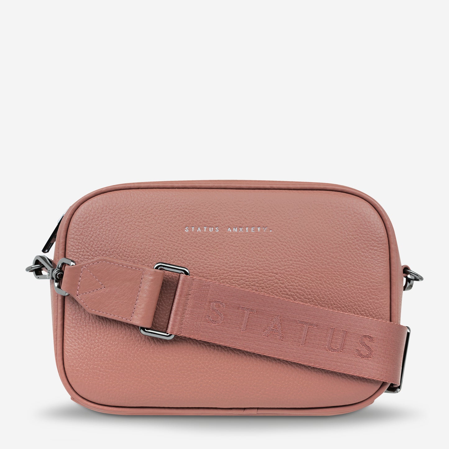 Plunder Bag With Webbed Strap - Dusty Rose