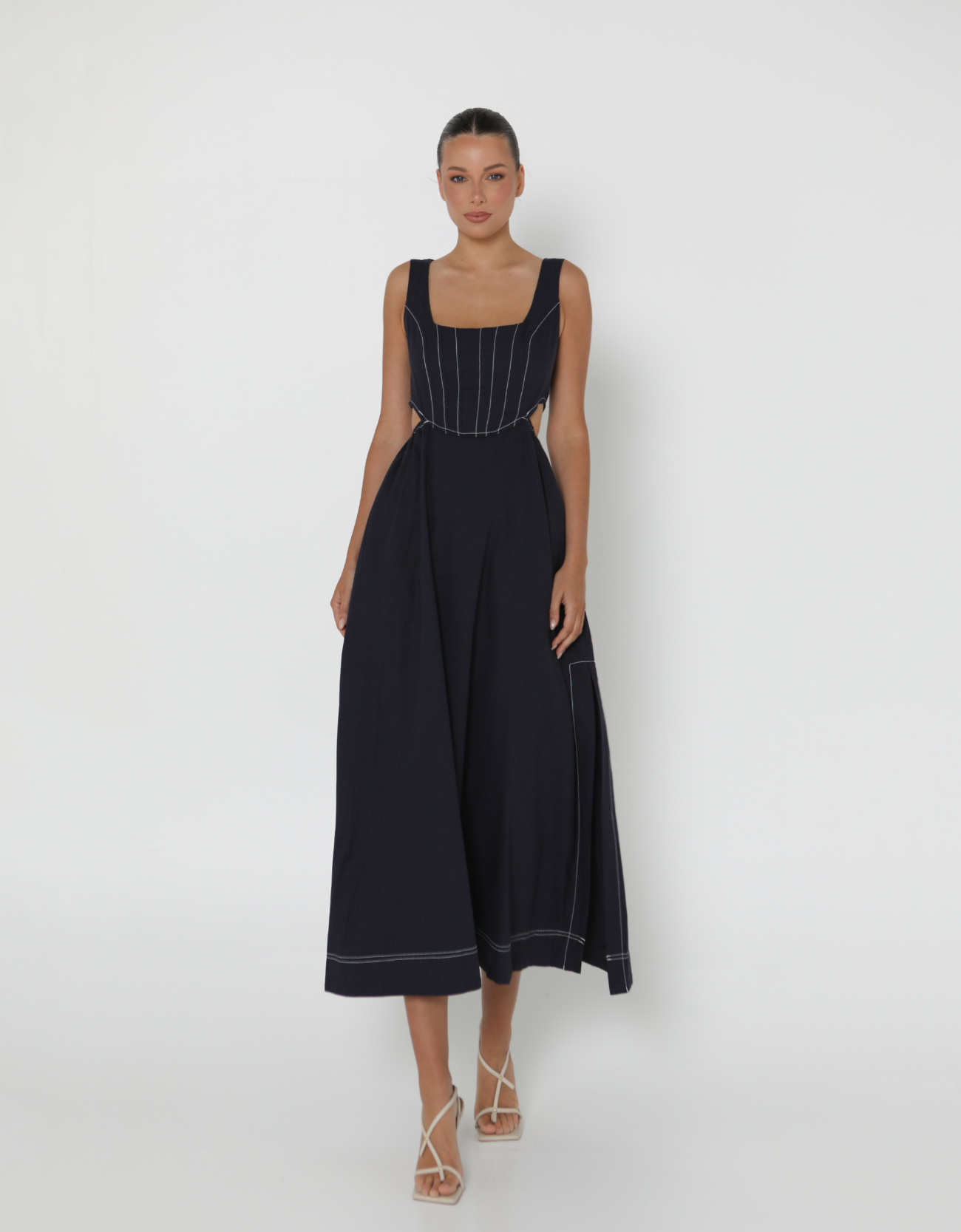 Load image into Gallery viewer, Maggie Dress-Navy
