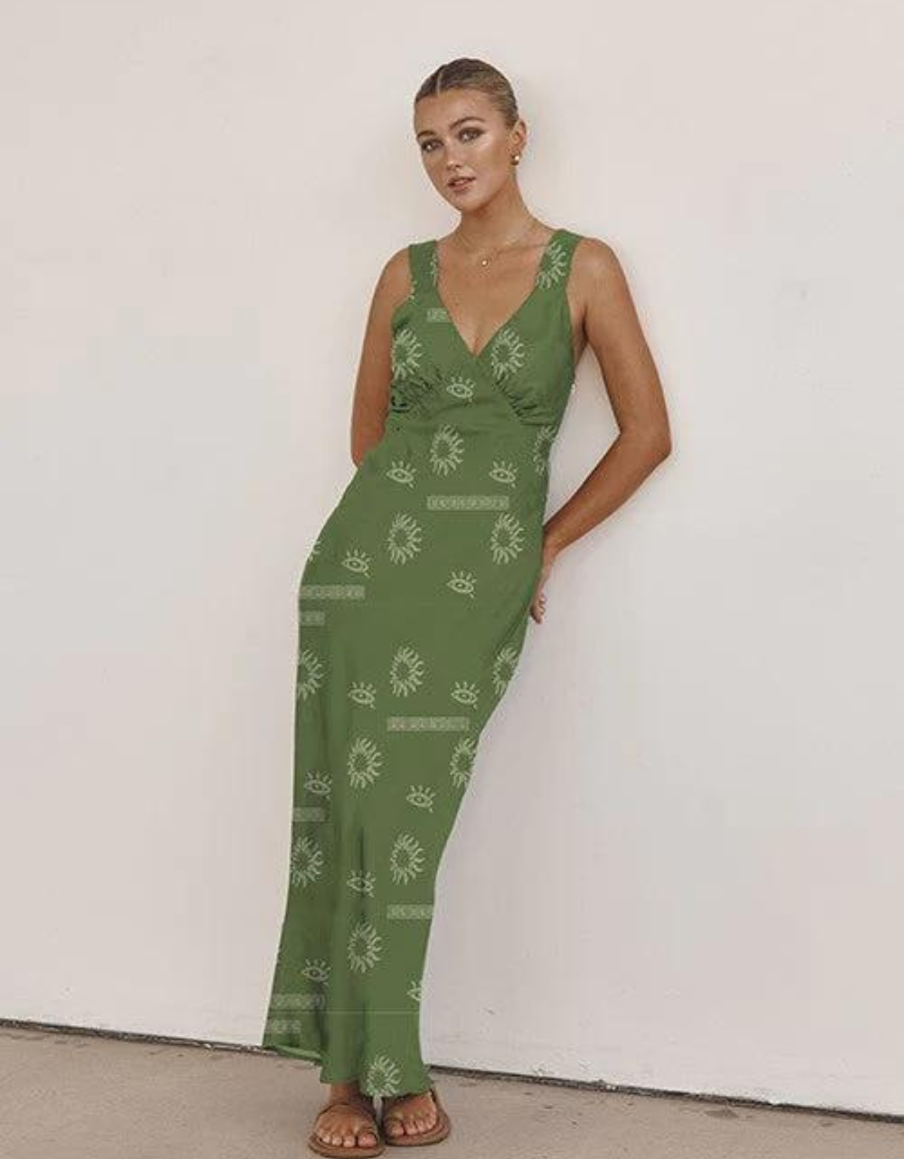 Piper Maxi Dress-Olive Green